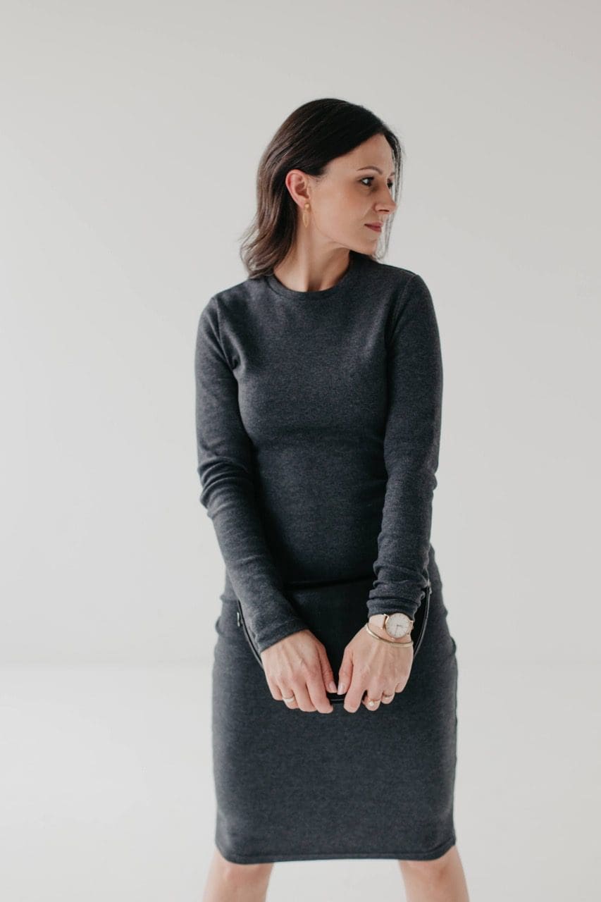Sukienka longsleeve z wysokim dekoltem | ZARA