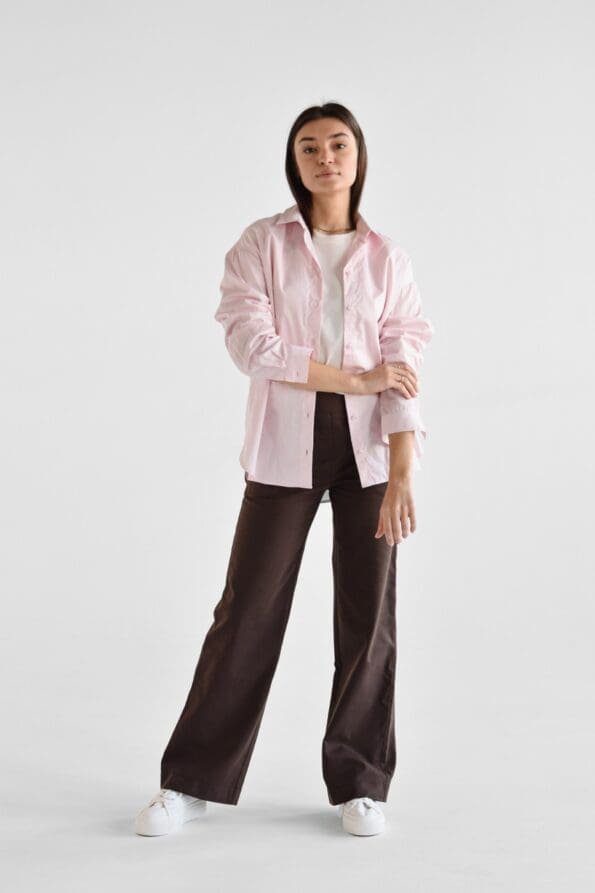 Spodnie z cienkiego jeansu z szerokimi nogawkami | MARBELLA