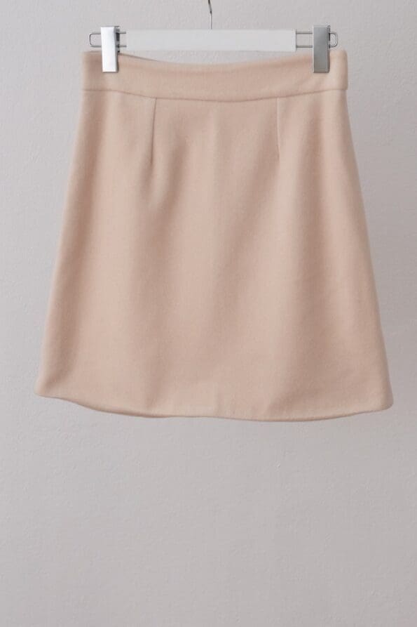 Spódnica z wełną CHANEL_cream M