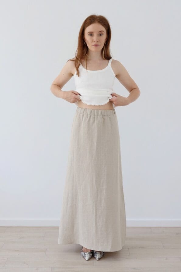 Spódnica maxi z lnu | ZOE