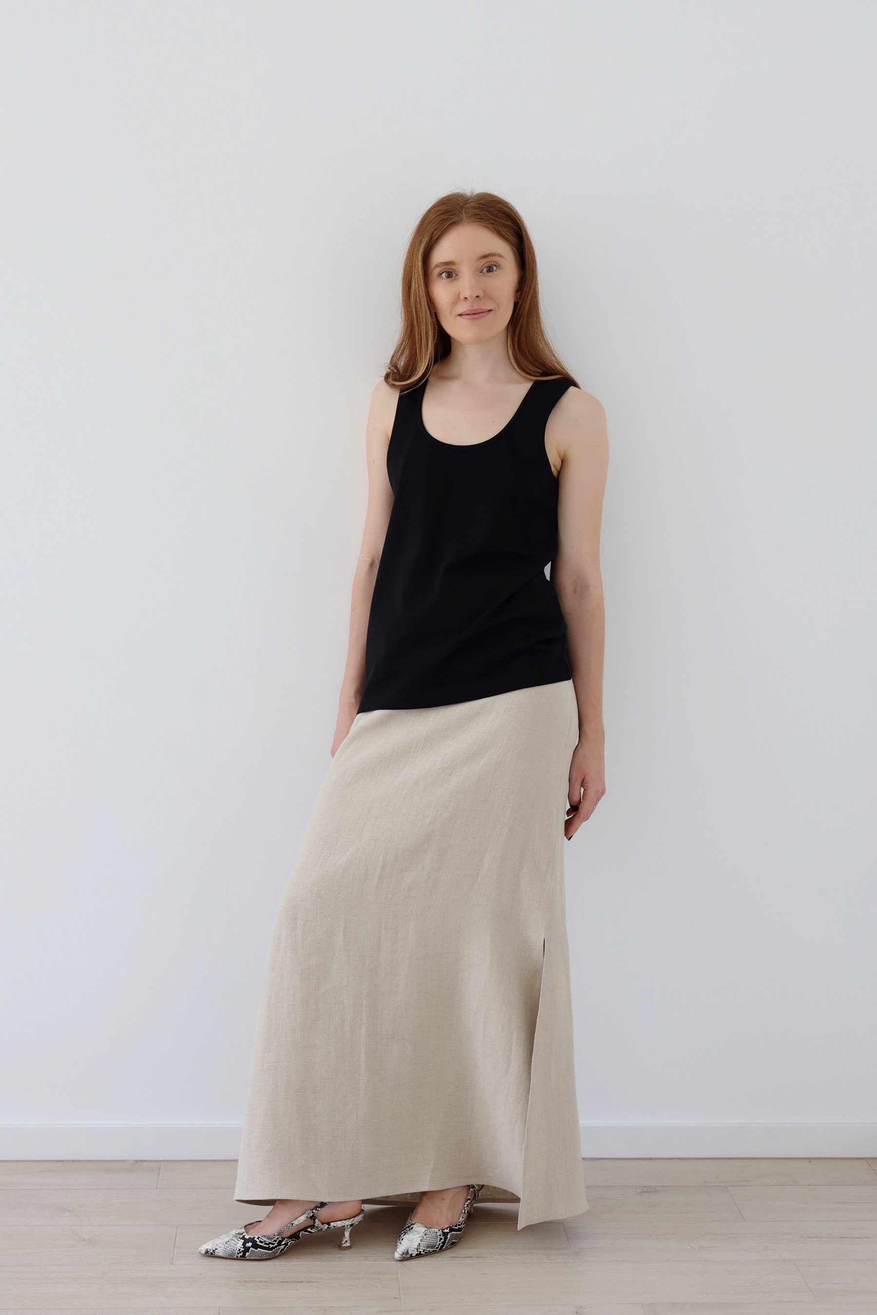 Spódnica maxi z lnu | ZOE