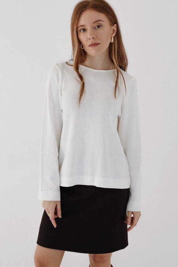 Sweterek z lekkiej dzianiny bawełnianej | ABBY