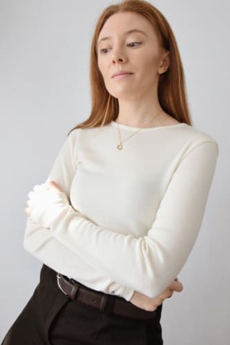 Longsleeve damski z wełny merino | LENA