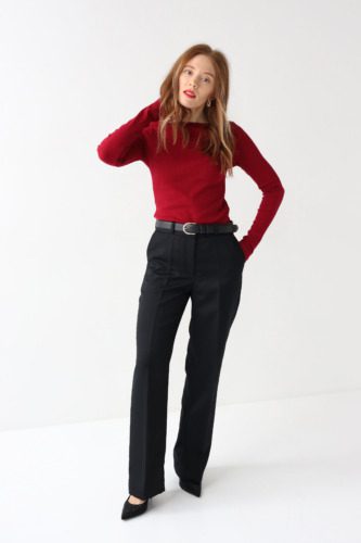 spodnie welniane z kantka trace anna watras (1)