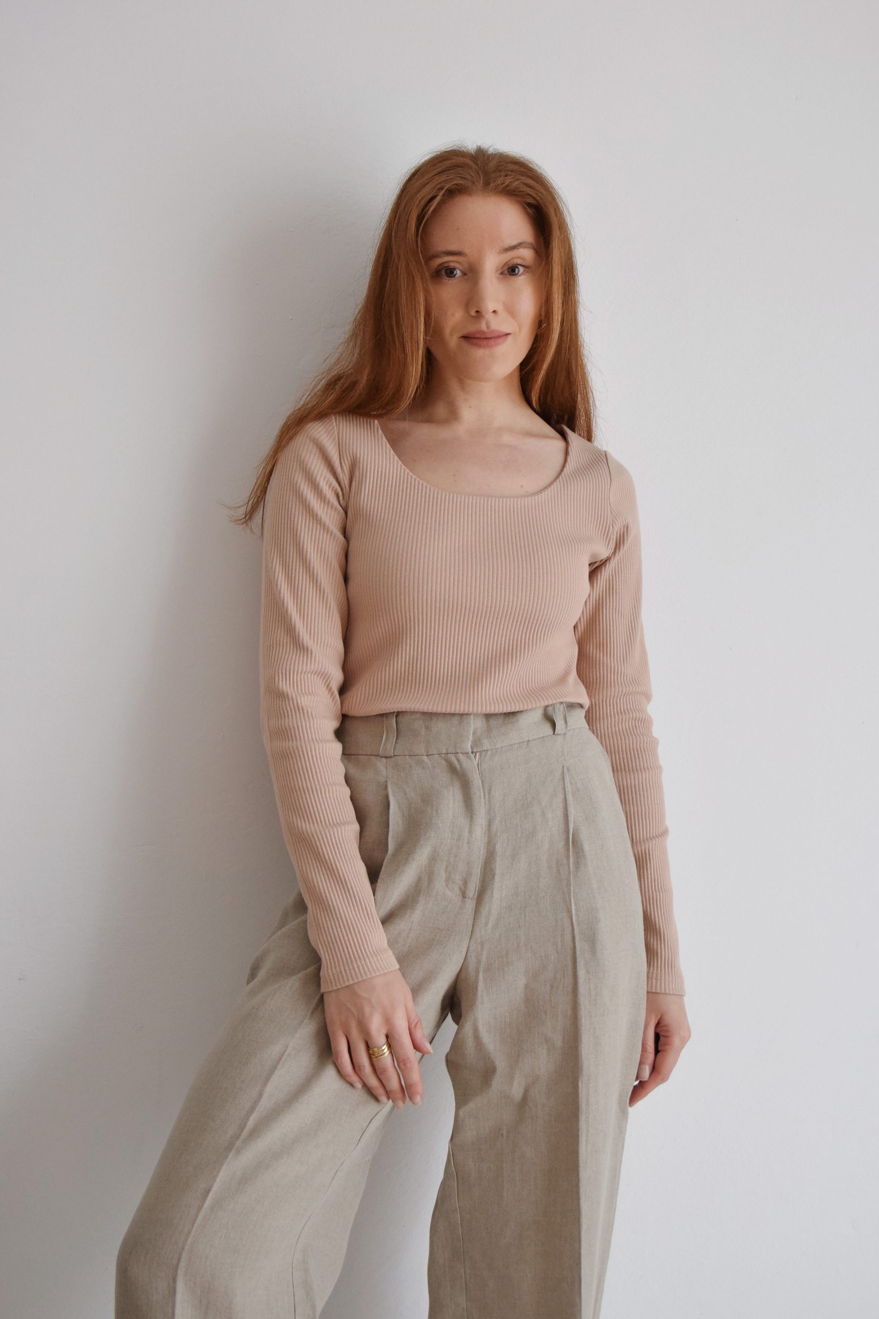 Bluzka longsleeve z okrągłym dekoltem | LAILA