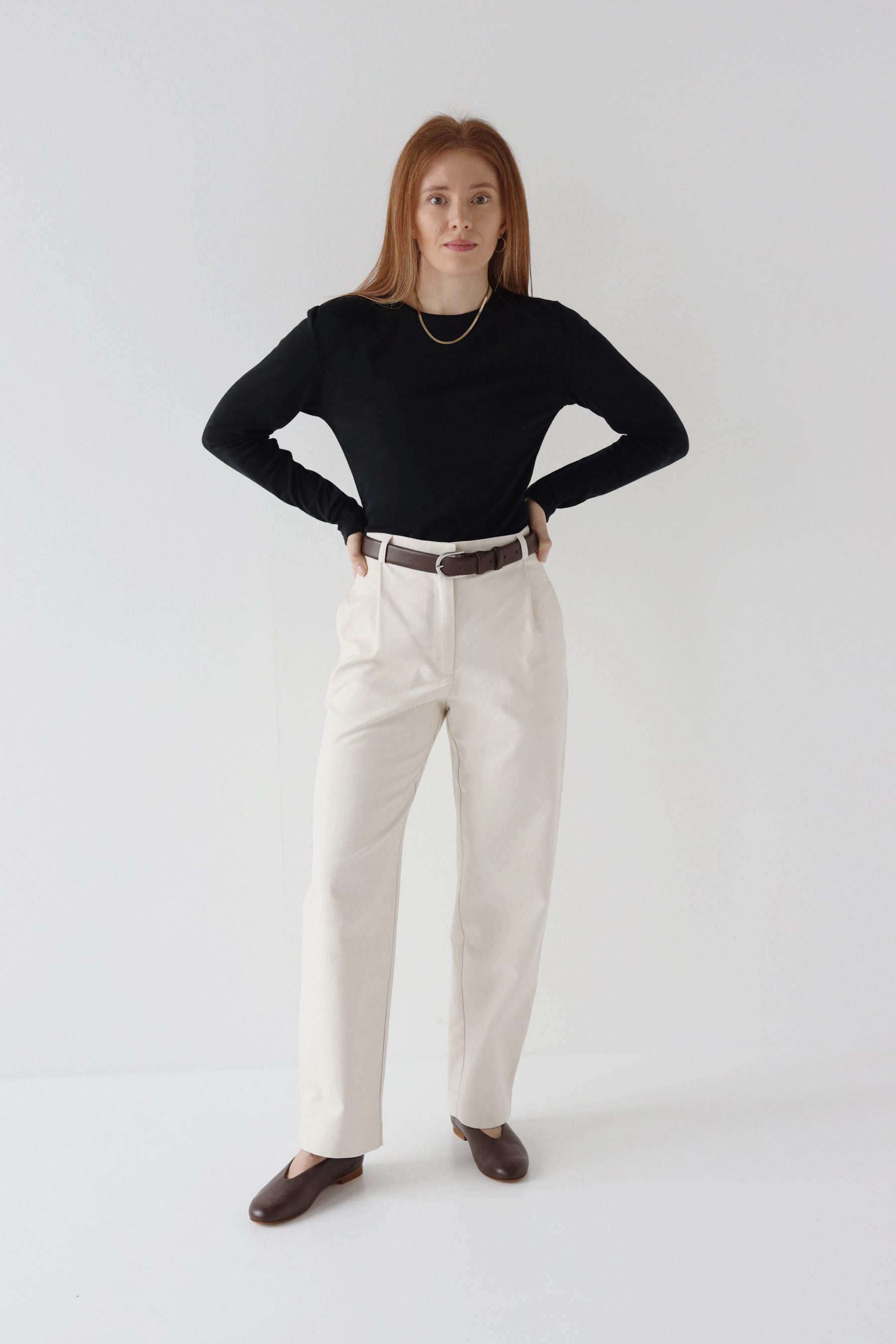 Spodnie damskie typu barrel leg | KAIA