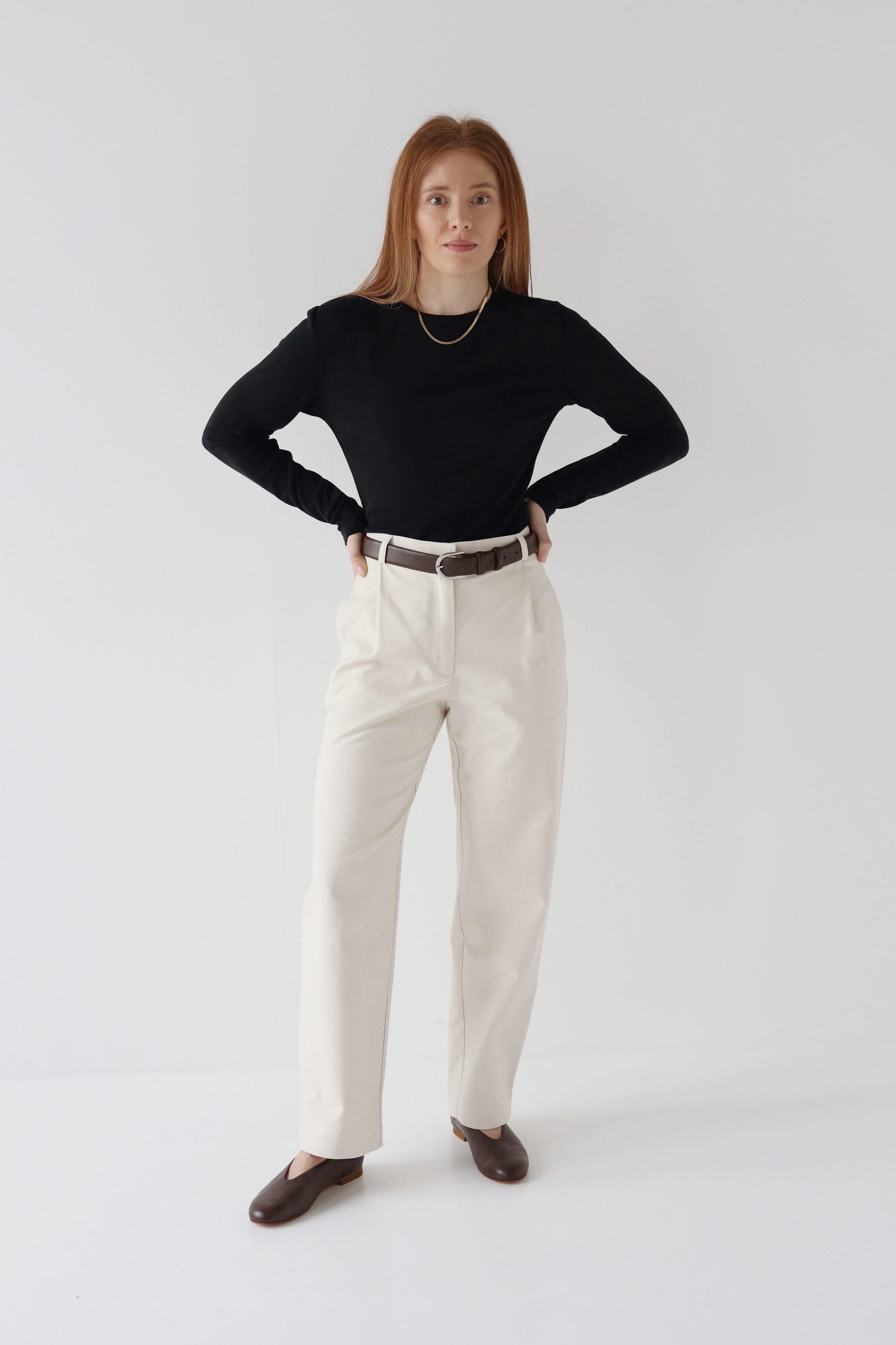 Spodnie damskie typu barrel leg | KAIA