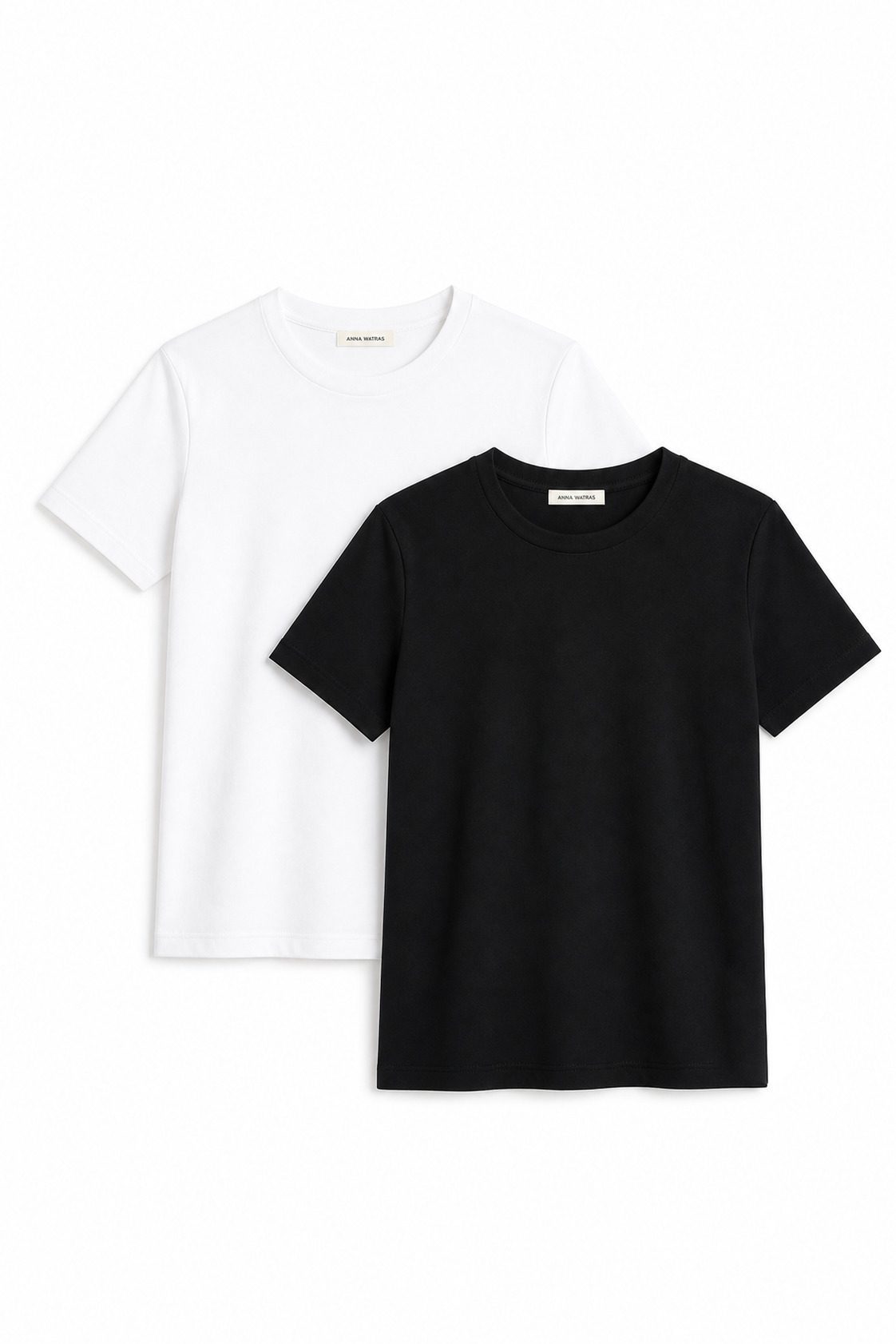 2-pack T-shirt z heavy jersey z wysokim dekoltem | LOU